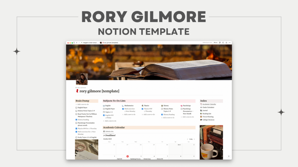 Rory Gilmore — The Notion Template