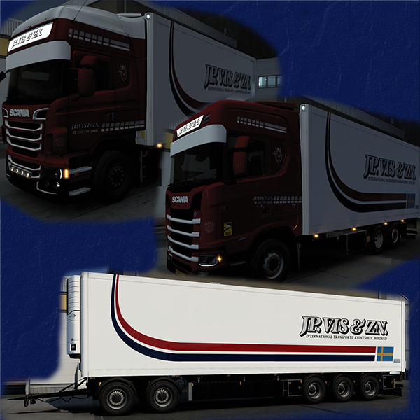 JP Vis Scania RJL R5/6s, NG S & Full Trailer skins by VaselineeOnToast