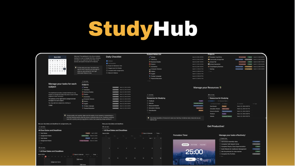 StudyHub: Elevate your Study Game