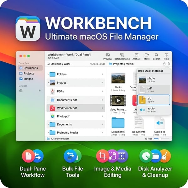 Mac Finder Plus - WorkBench app icon