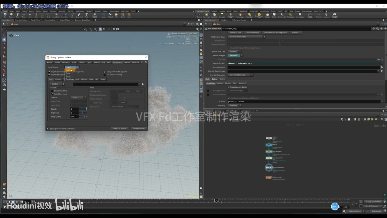 Using Houdini20karma XPU to solve rendering pyro file hip