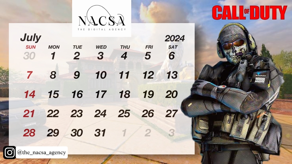 Custom COD Calendar