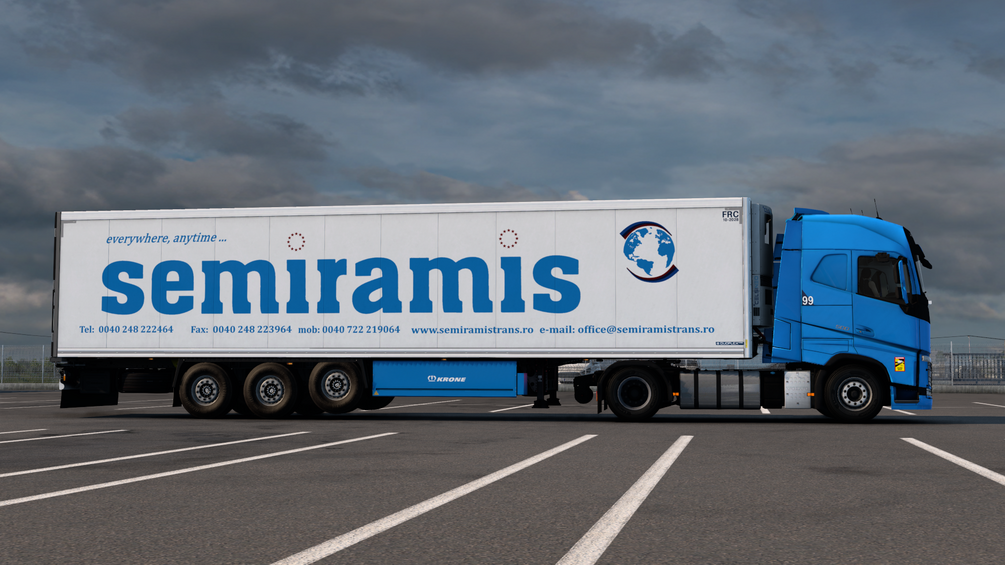 semiramis Skin pack for Volvo fh 16 , Volvo fh3 , Krone cool liner and Krone mega. ETS2 by ANGYALFOLDI