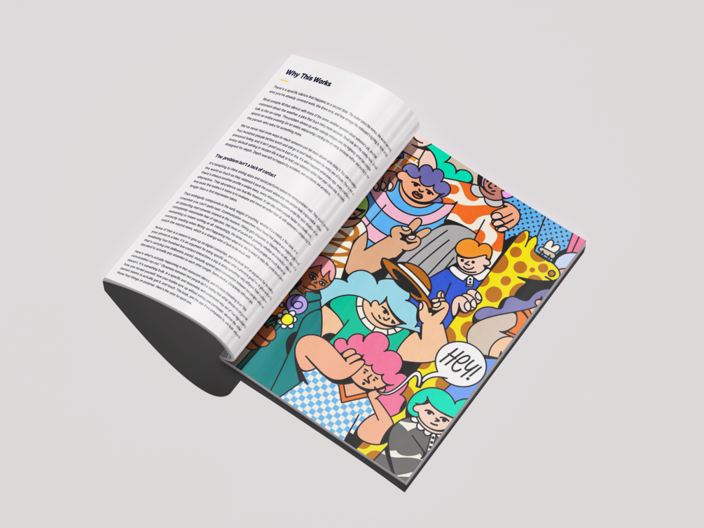 The Closeness Deck open to its introduction and colorful illustrated inner cover