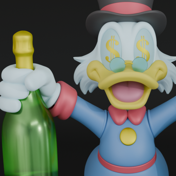 Scrooge McDuck Sectioned by Color