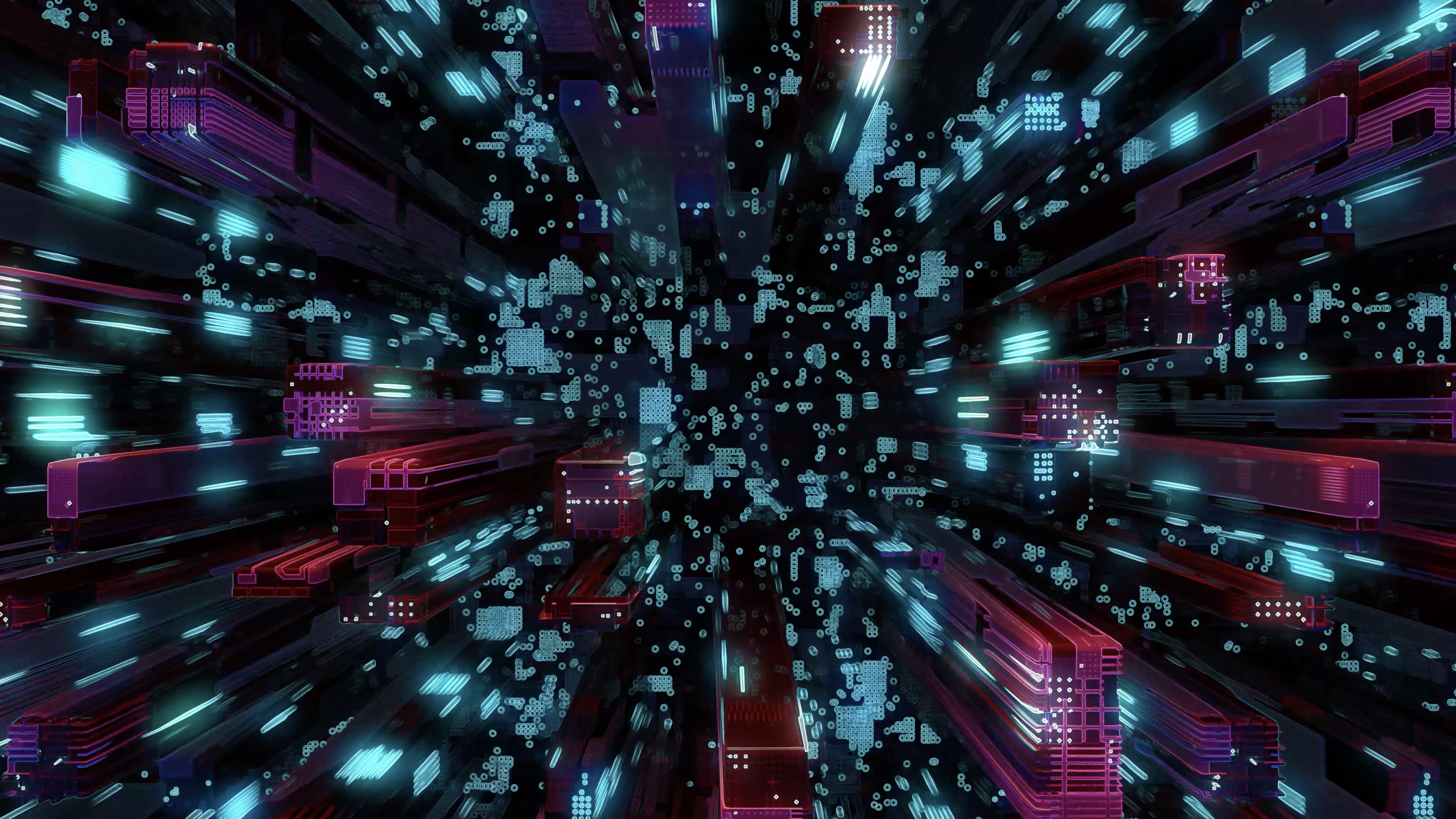 Vaporwave City: a frame from the loop.