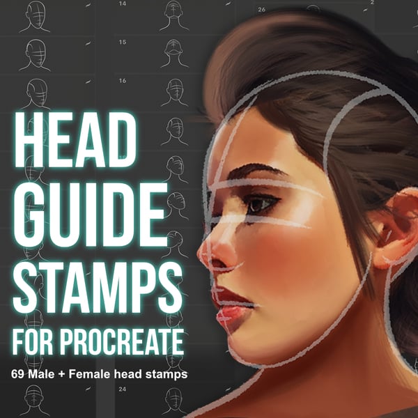 Head Guide Stamps for Procreate by Sovia Mehta