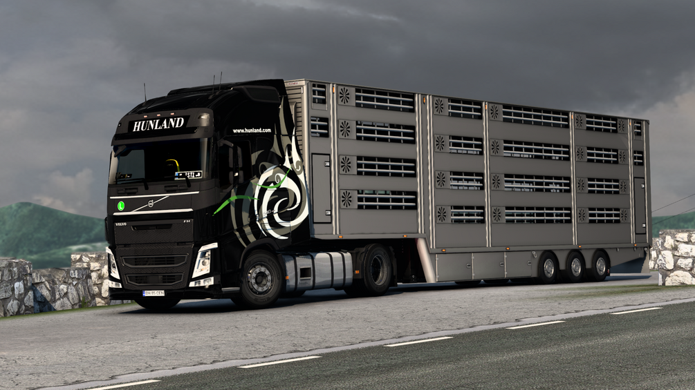 HUNLAND Black skin for Volvo fh16 2012.ETS2 by ANGYALFOLDI