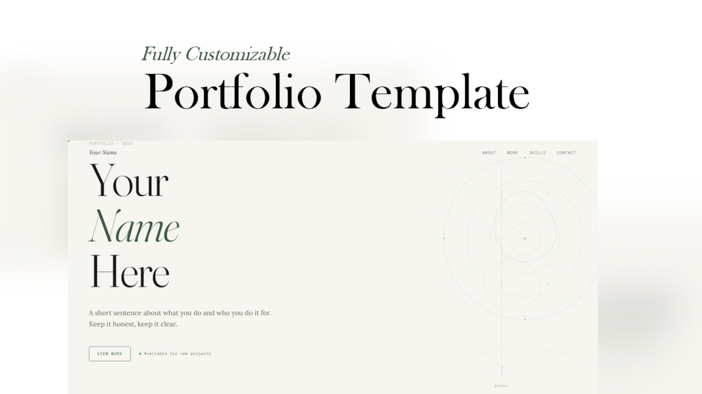 Minimal Portfolio Website Template (HTML, CSS & JavaScript)