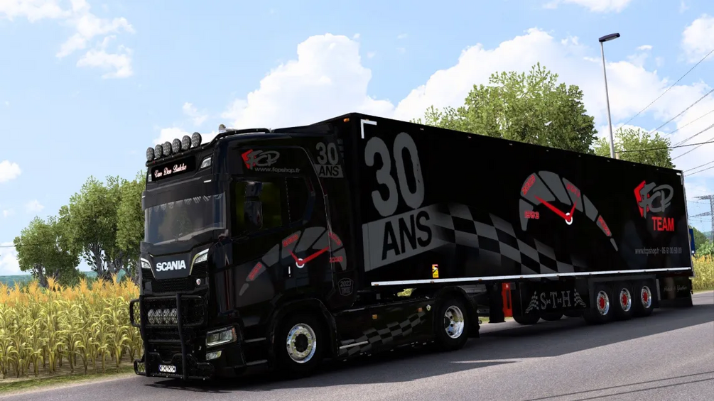 Scania S FCP SHOP 30 Ans + Skin for Schmitz by JuseeTV by Jon'
