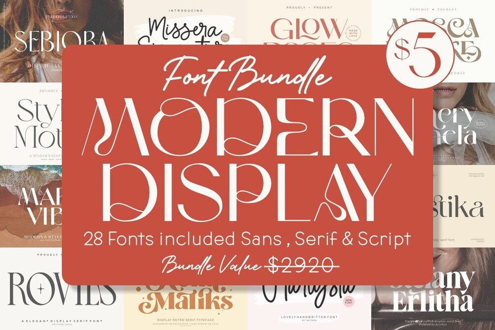 Modern Display Font Bundle