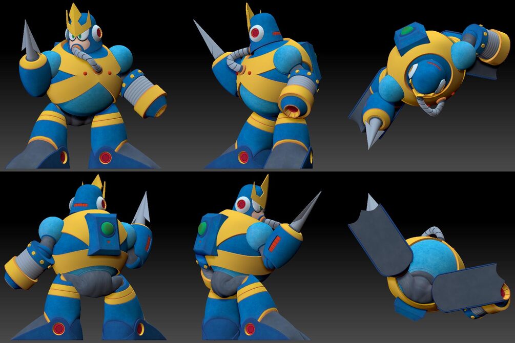 Mega Man 5: Wave Man Maya Rig & 3D Print Kit