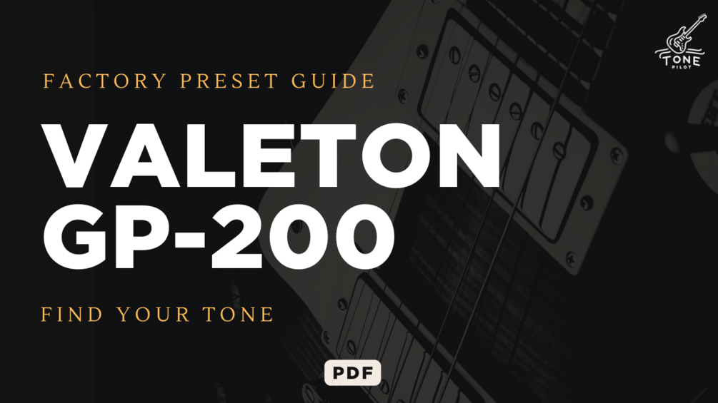 Valeton GP200 Factory Presets PDF (Firmware 1.5.0)