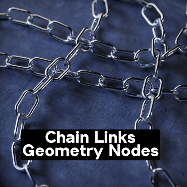 Customizable Chain Links 🔗 Geometry Nodes (Blender) by Ryan King Art