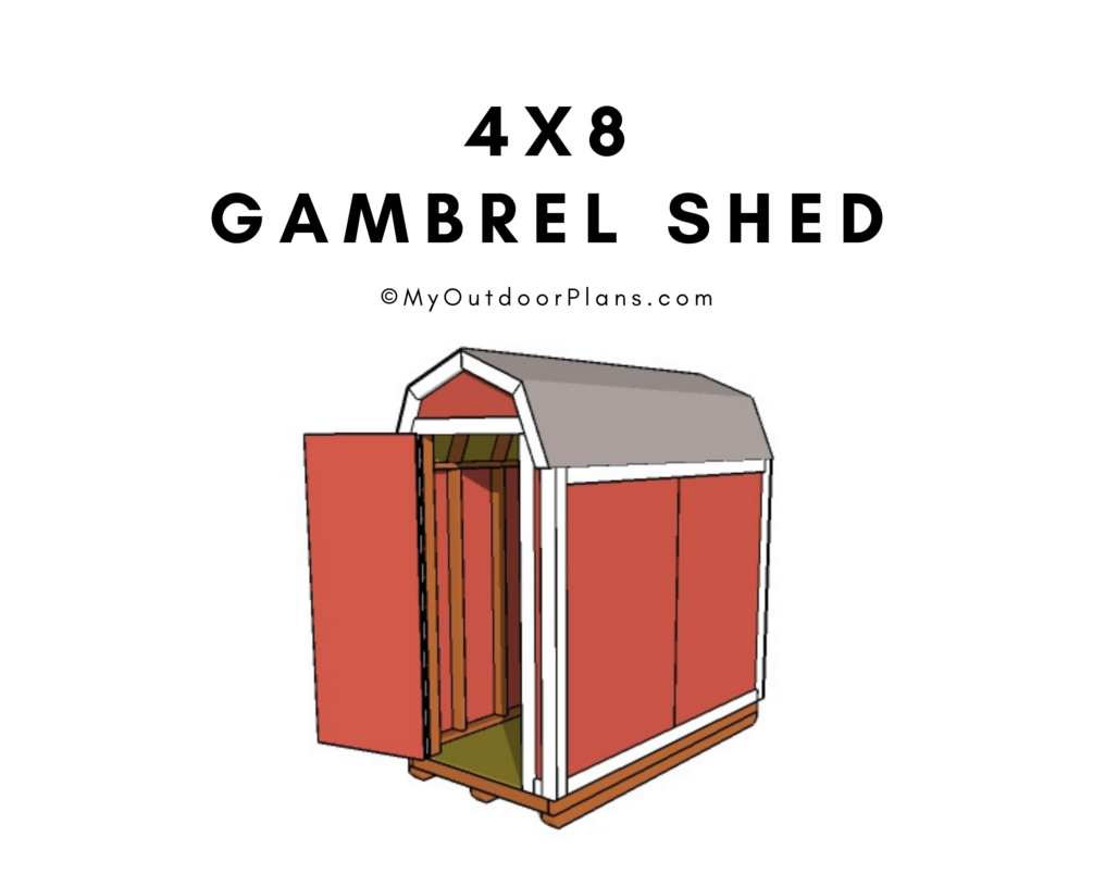 4x8 Gambrel Shed Plans 6663