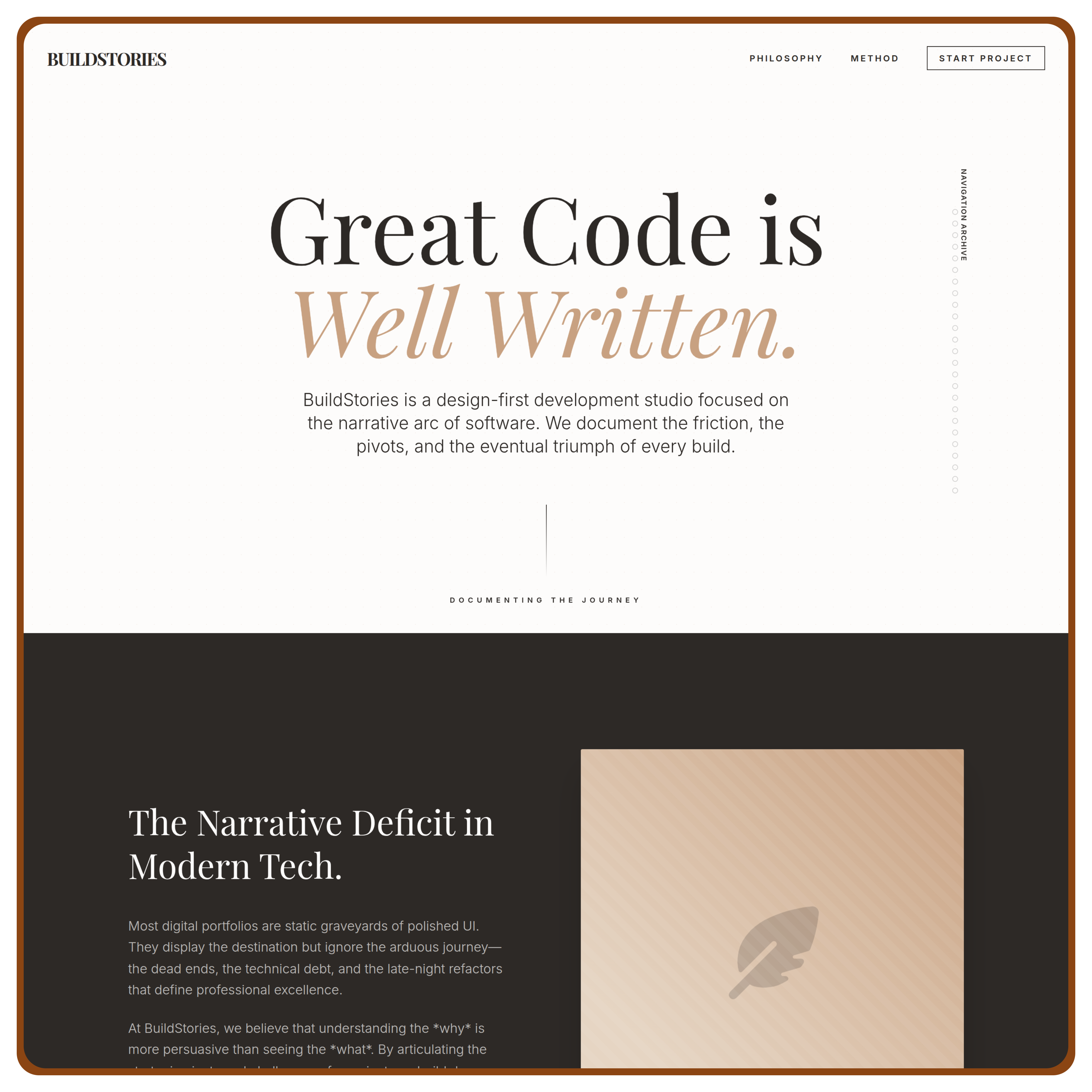 BuildStories Homepage Preview
