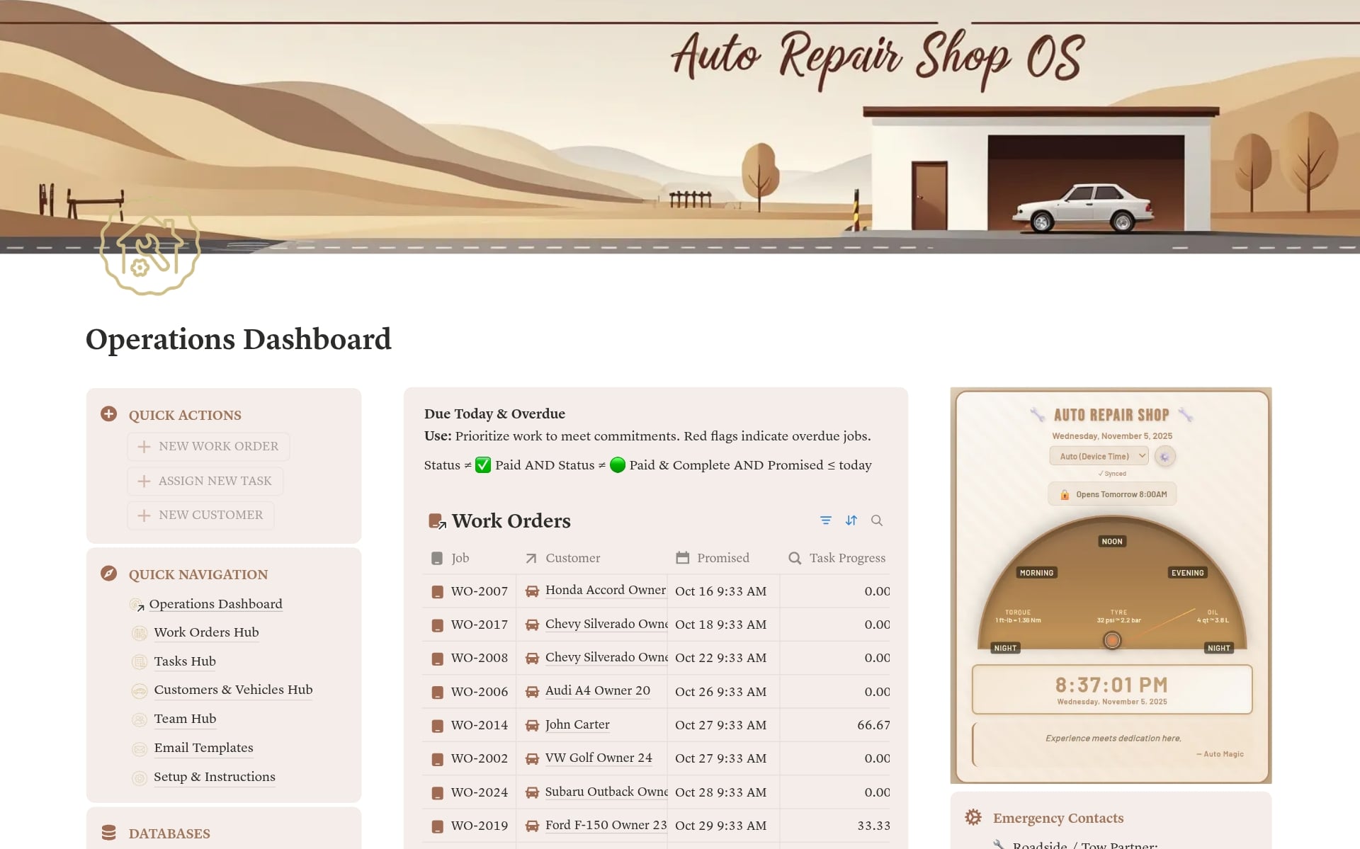 Auto Repair Shop OS - view 1