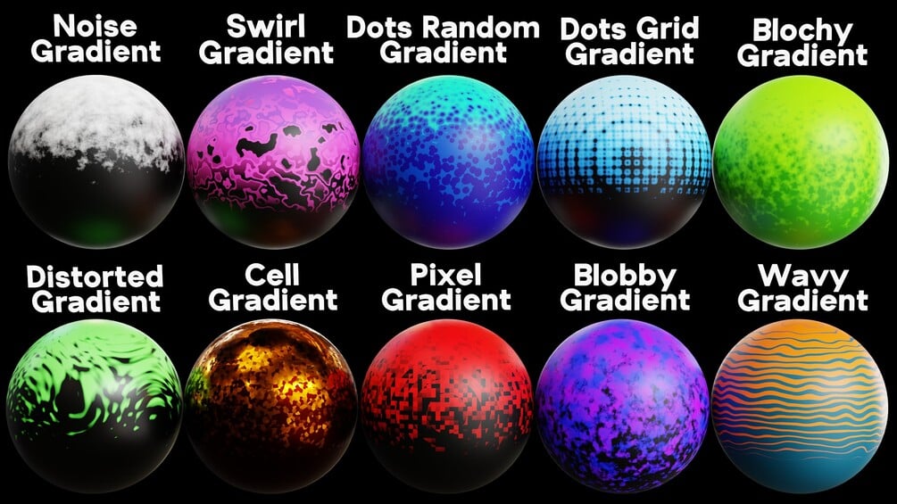 Procedural Stylized Gradients Material Pack