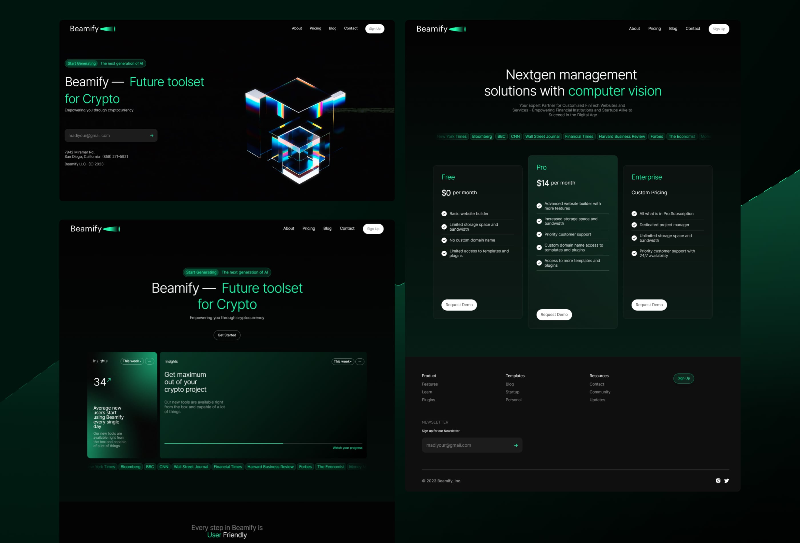 Website Template | Beamify — Crypto SaaS (Framer)