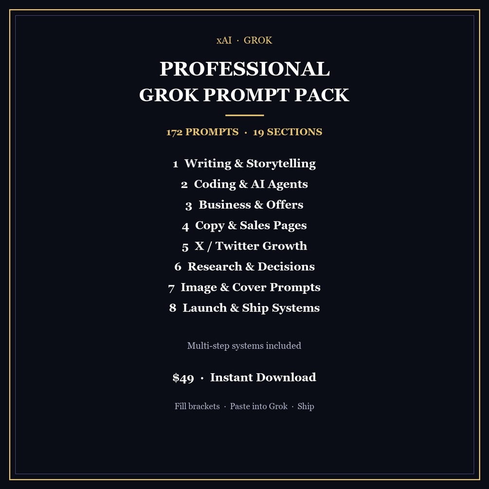 Grok Prompt Pack
