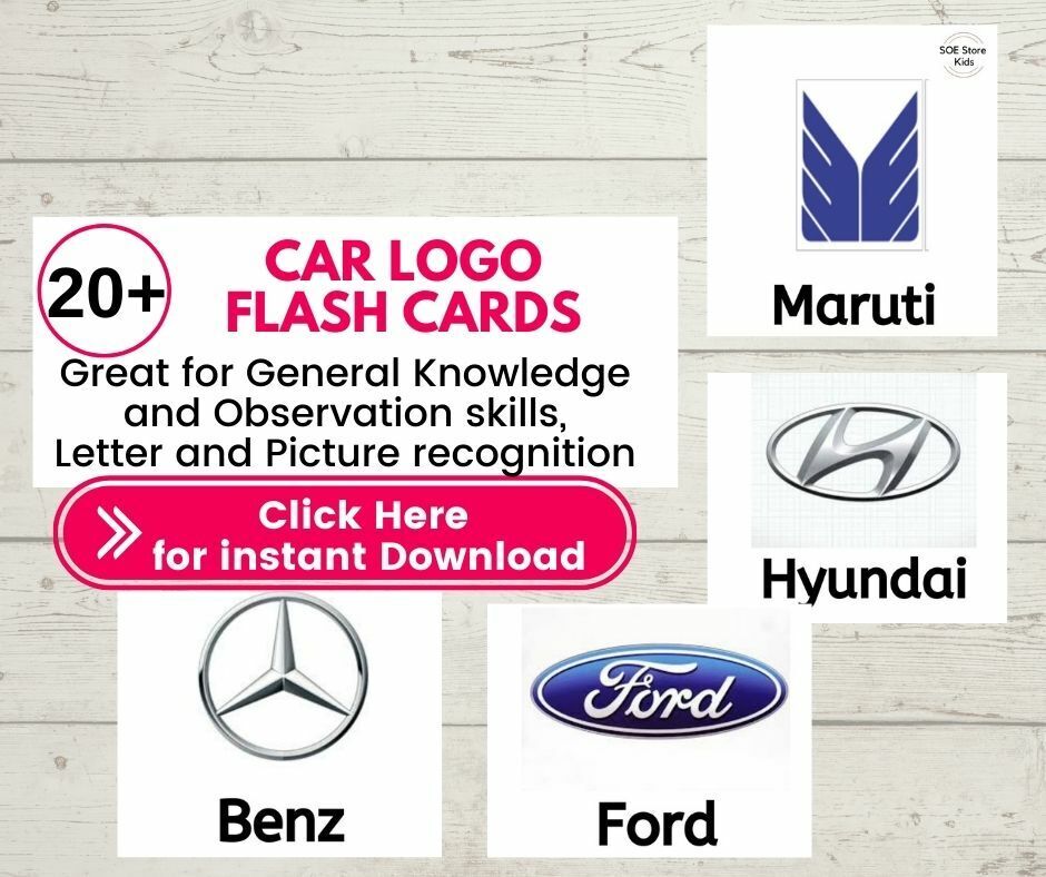 Car Logos Flashcards for kids