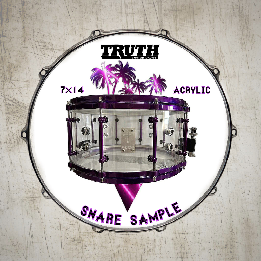 Truth Custom Drums 7"x14" Acrylic Snare Drum Sample
