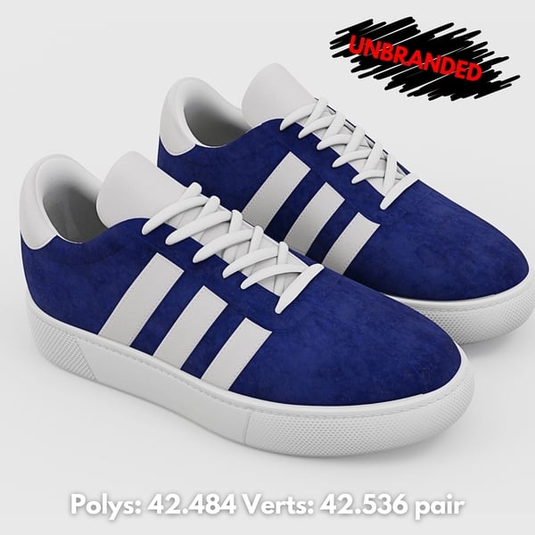 Sneakers - Casual with Stripes - Blue | WOLVES STUDIO