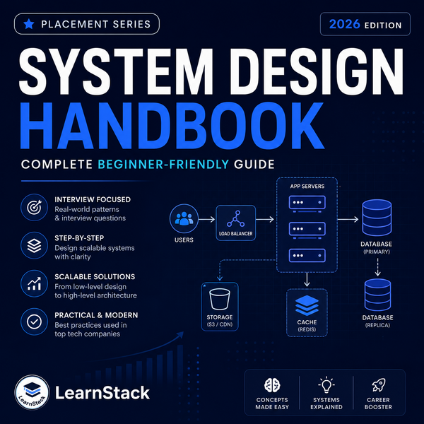 System Design Handbook — Complete Beginner-Friendly Guide for Interviews cover