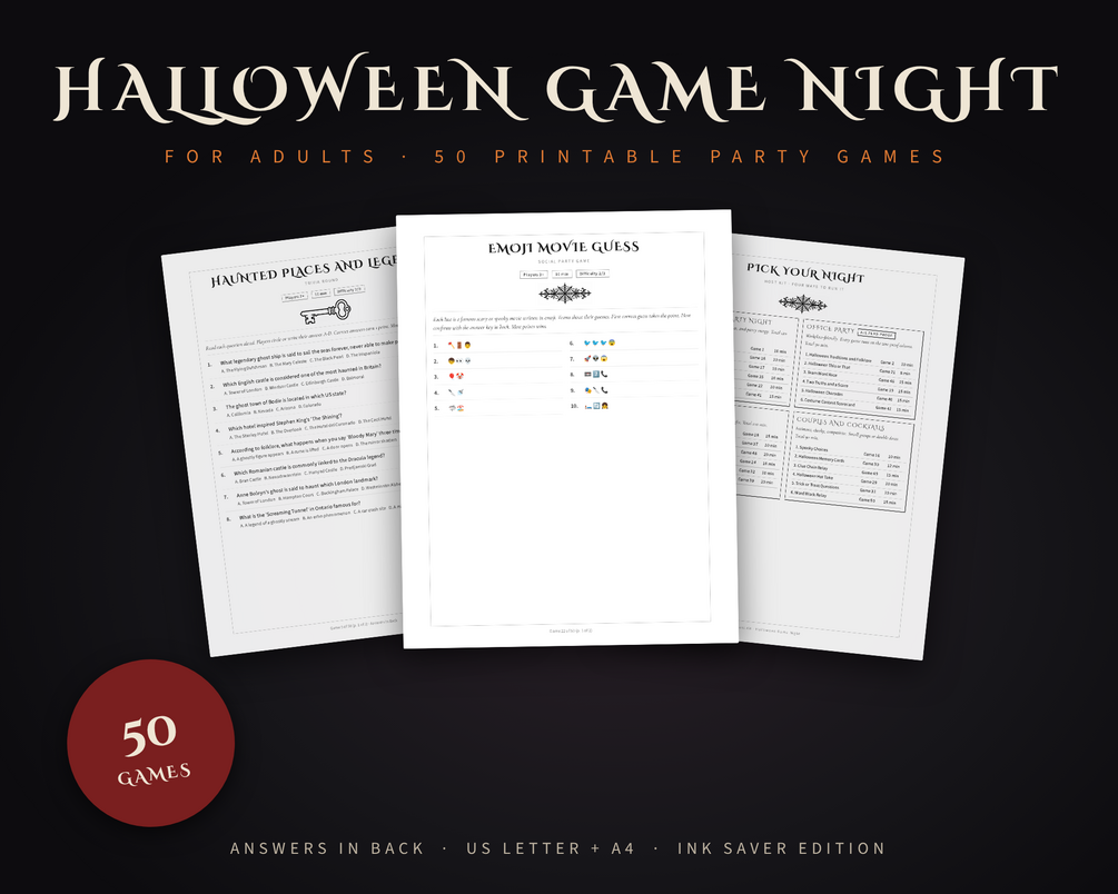 Halloween Games for Adults Mega Bundle cover