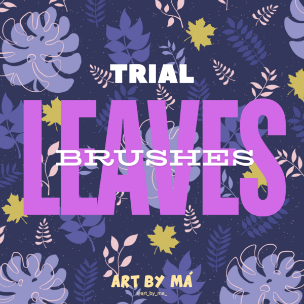 [TRIAL] Leaves Brushes Stamps for Procreate | 6 brushes by Art By Má