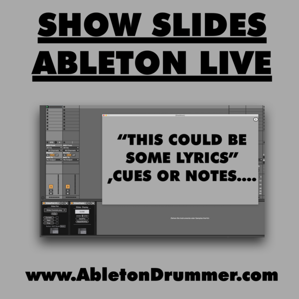 Display Lyrics + Slides in Ableton Live - Max for Live device