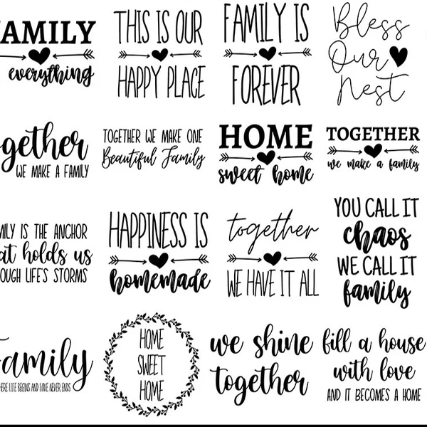Family quotes svg bundle