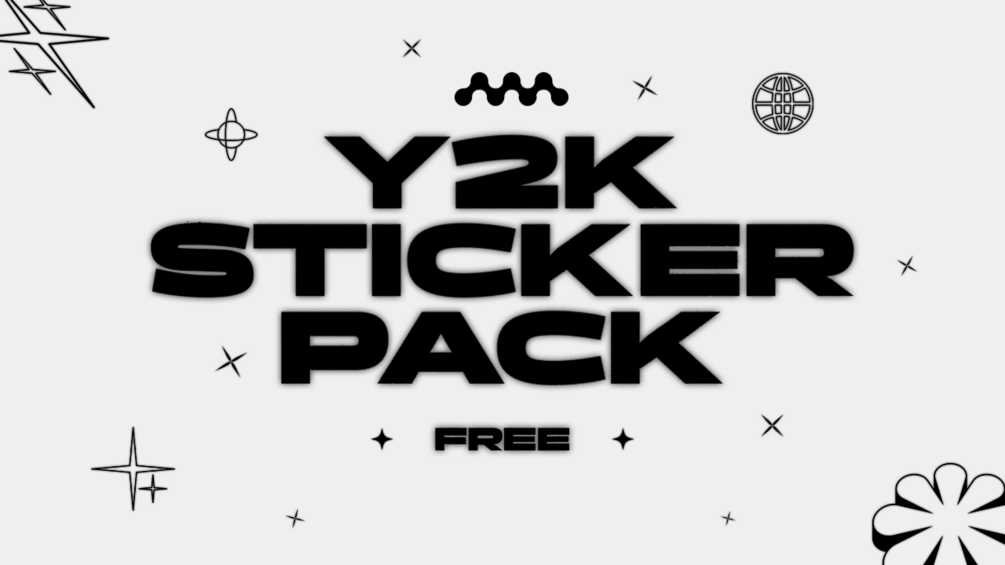 Y2K stickers with phrases JPG, PNG, EPS