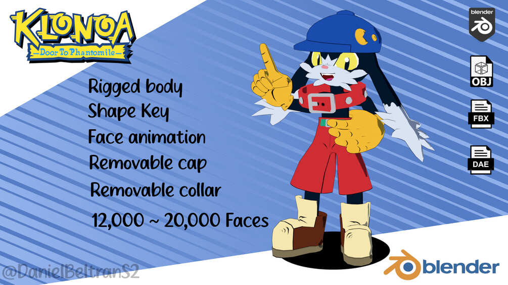 Klonoa 3D Model