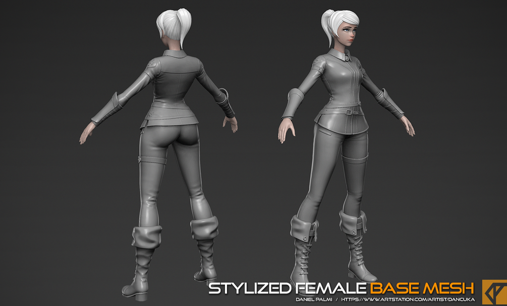 Stylized Female Base Mesh