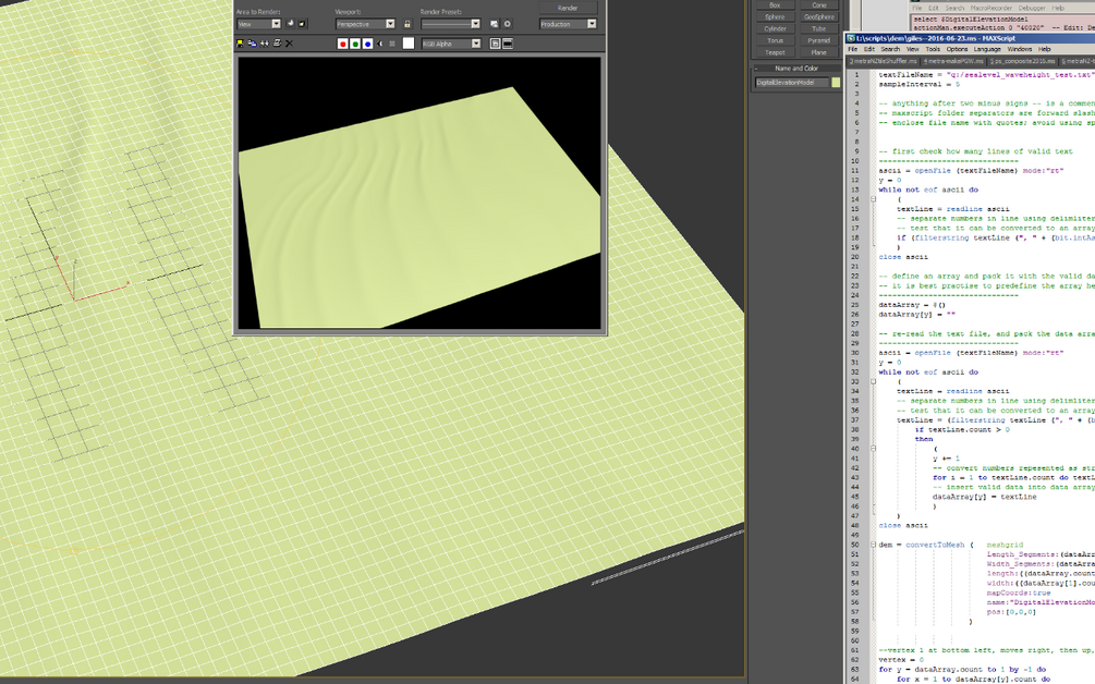 maxscript - convert ascii data table to meshgrid