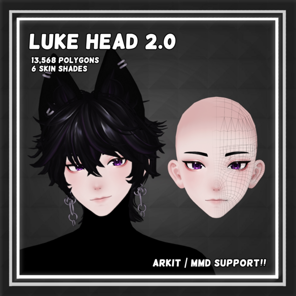 Luke 2.0 Head - Luke & Viper Head - VRChat / VTuber Asset