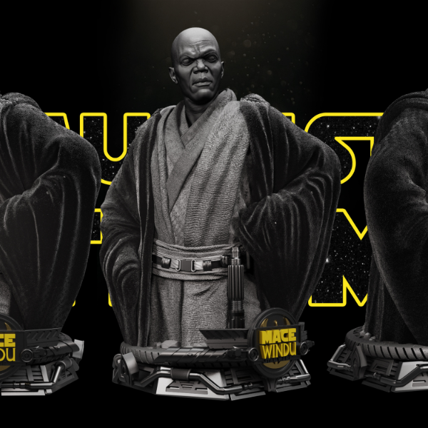 Mace Windu Bust - Star Wars 3D Models - Tested and Ready for 3D printing