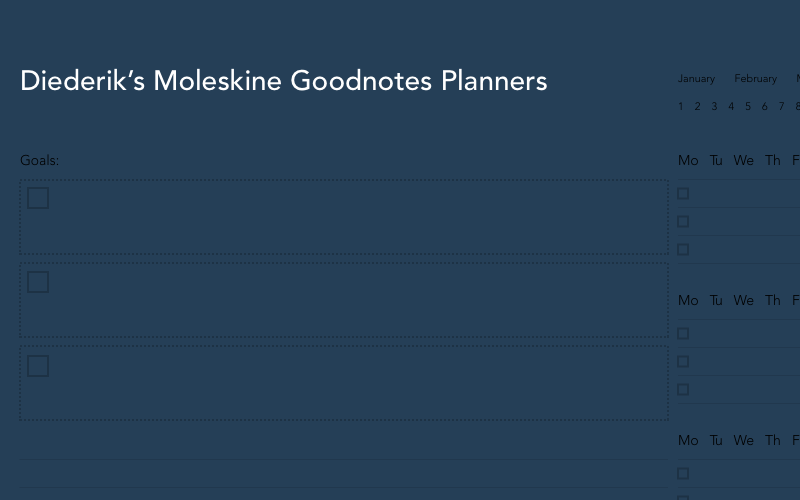 Diederik's Moleskine Goodnotes Planners