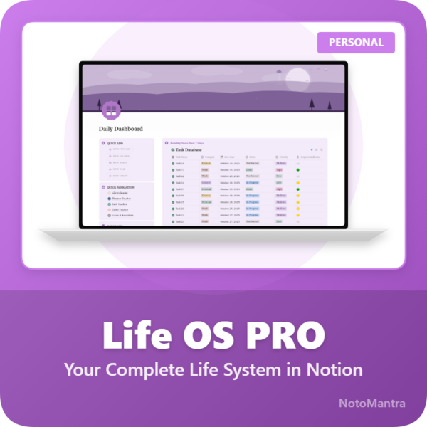 LIFE OS PRO - YOUR COMPLETE LIFE SYSTEM