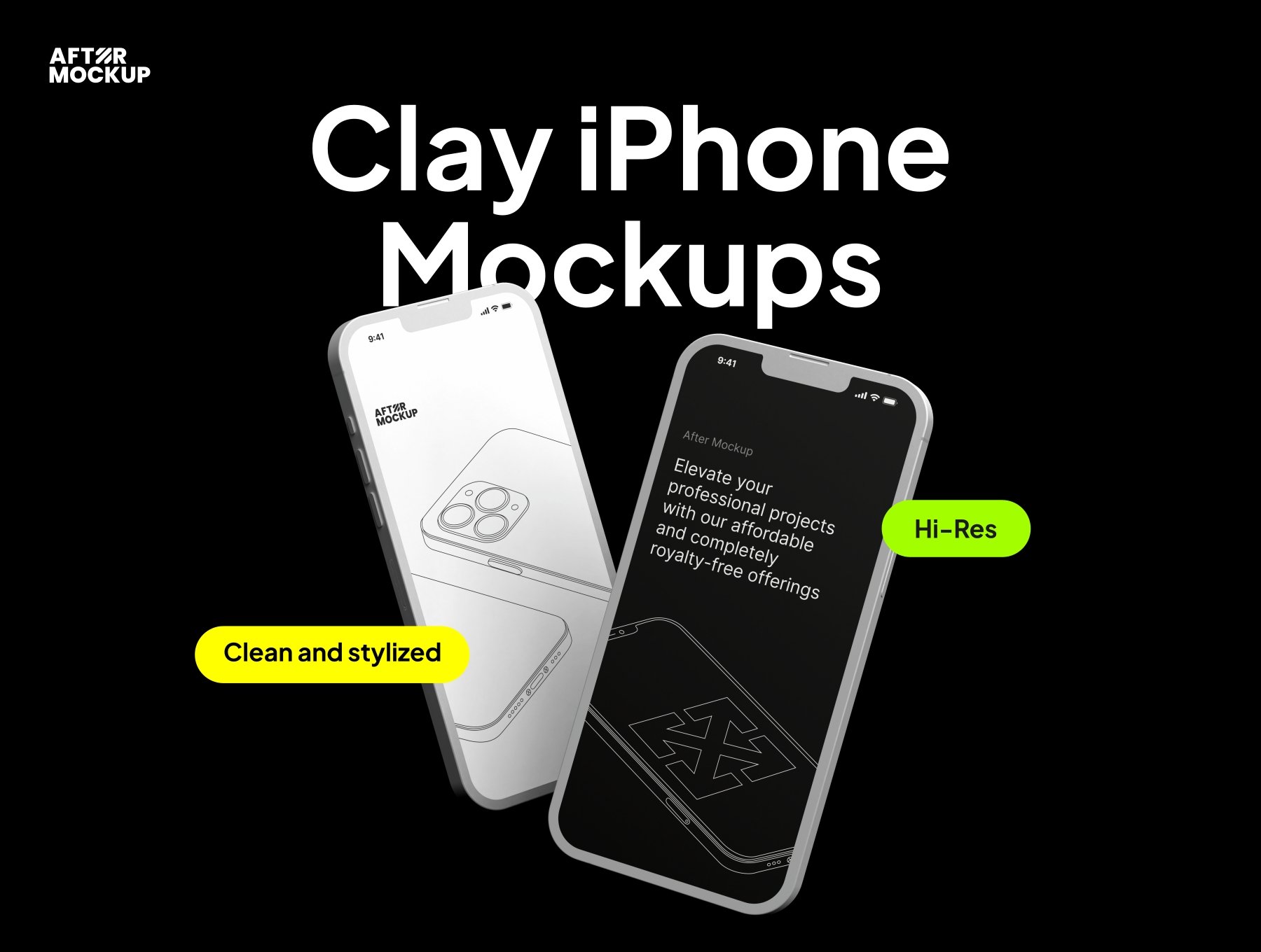 Bundle Clay iPhone Mockups