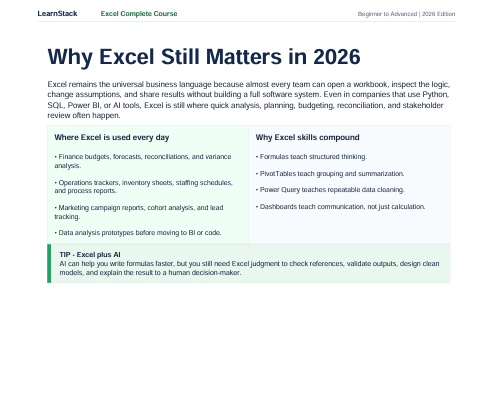 Excel Complete Course 2026 — Beginner to Advanced Career Skills Handbook preview image 17