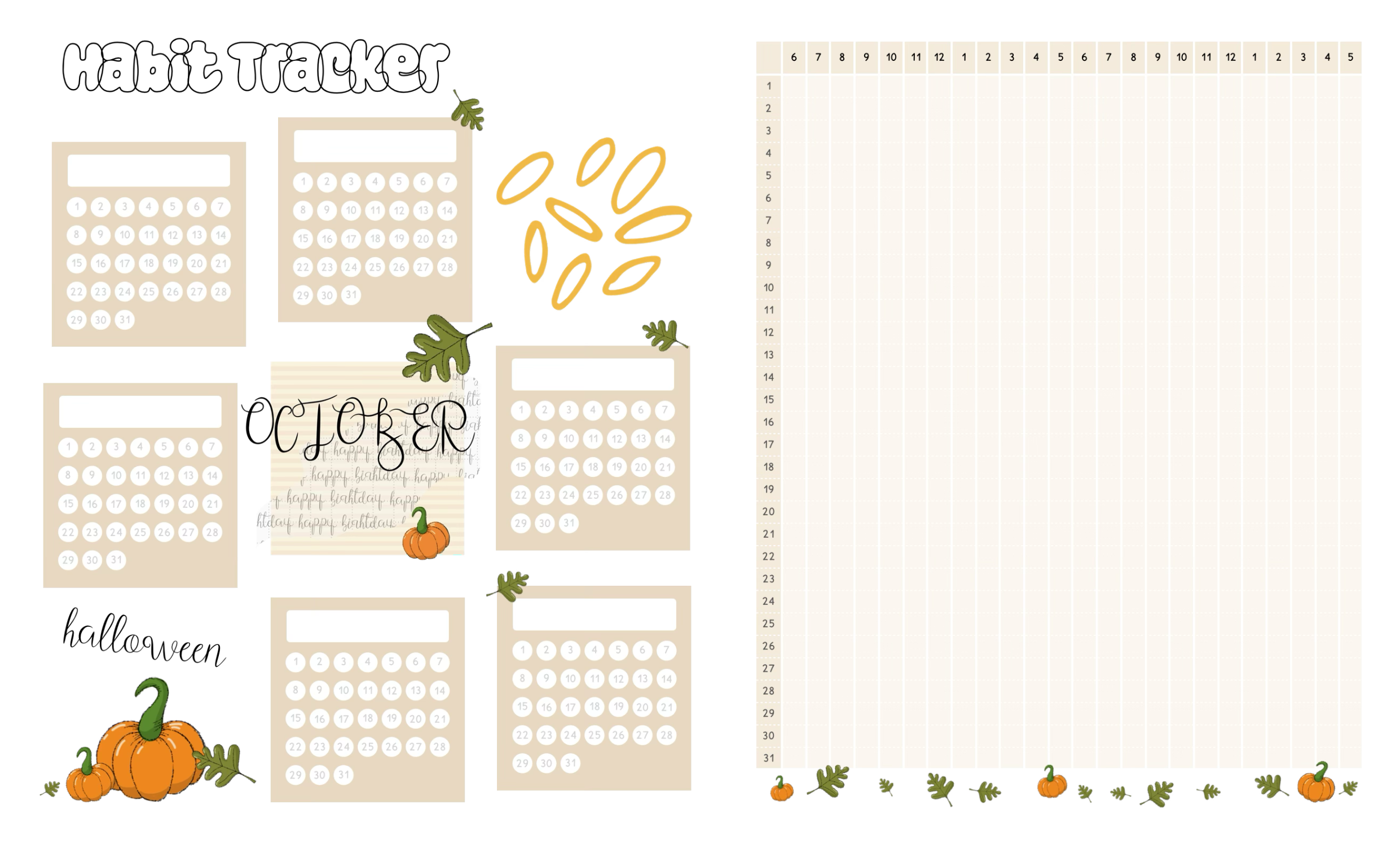 October monthly planner aldpm 2410