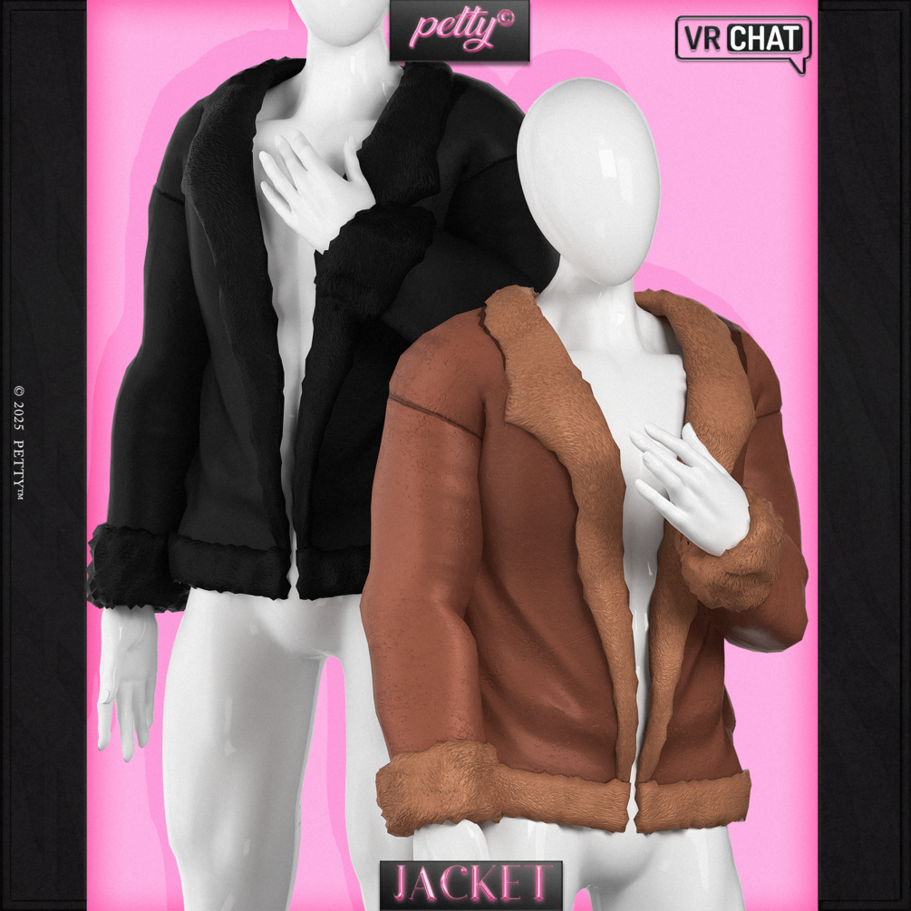 131 ꒰ა 🎀 ໒꒱ WINTER JACKET | VRCHAT VTUBE 3D GAME ASSET BY PETTY