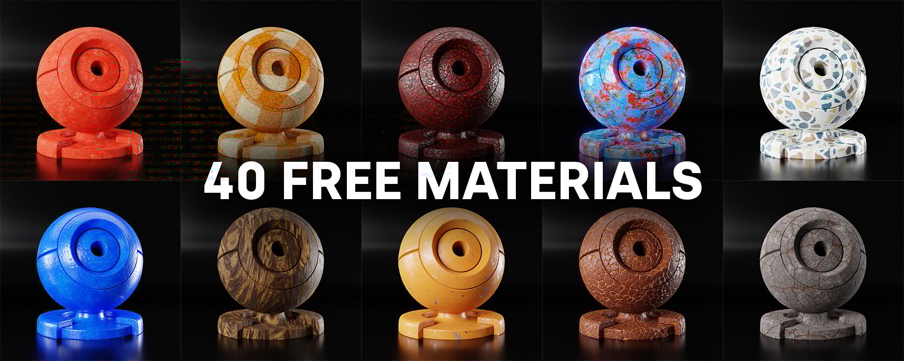 40 FREE BLENDER MATERIALS! - Ducky 3D