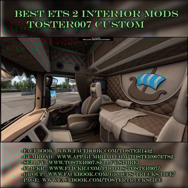 Interior Scania S/R Next Gen Blue ETS 2 #43 by Toster007