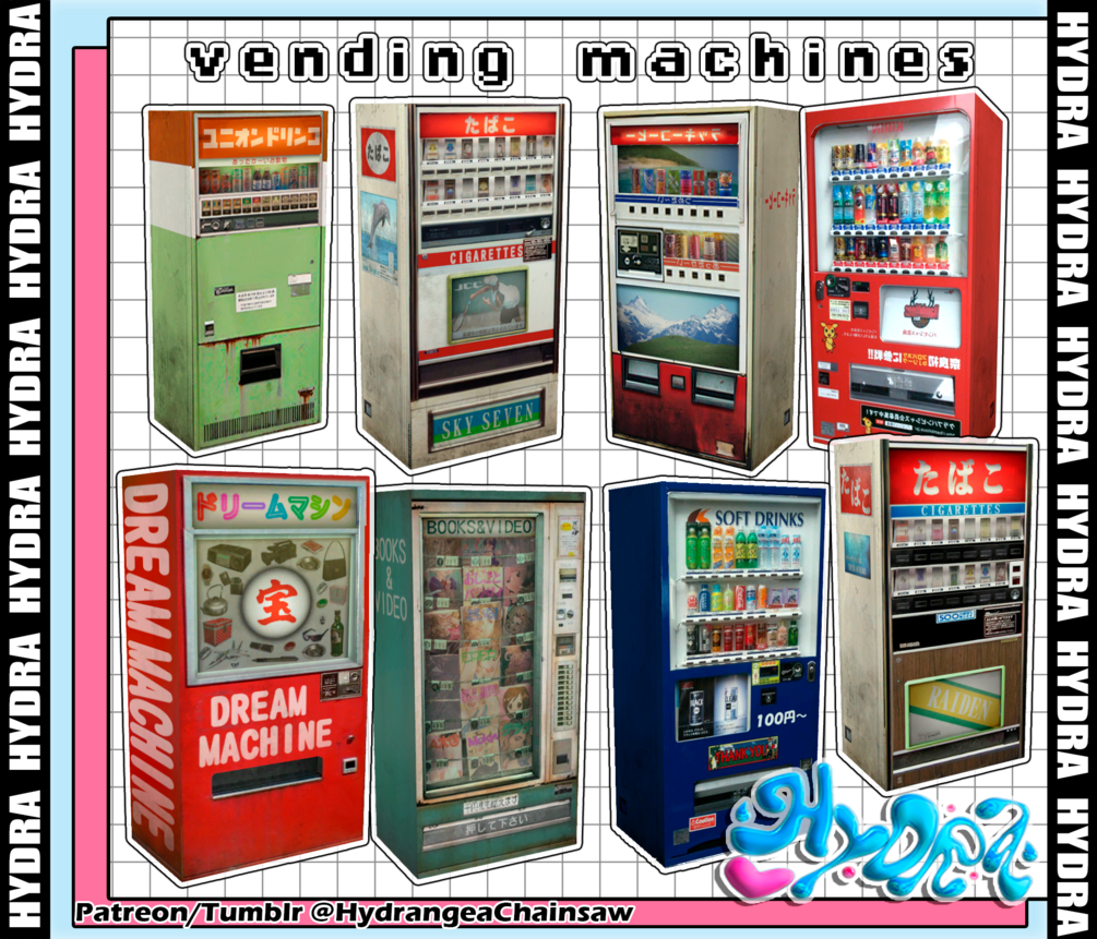 TS4 Vending machines (Kirin, cigarettes, Books&videos and more)