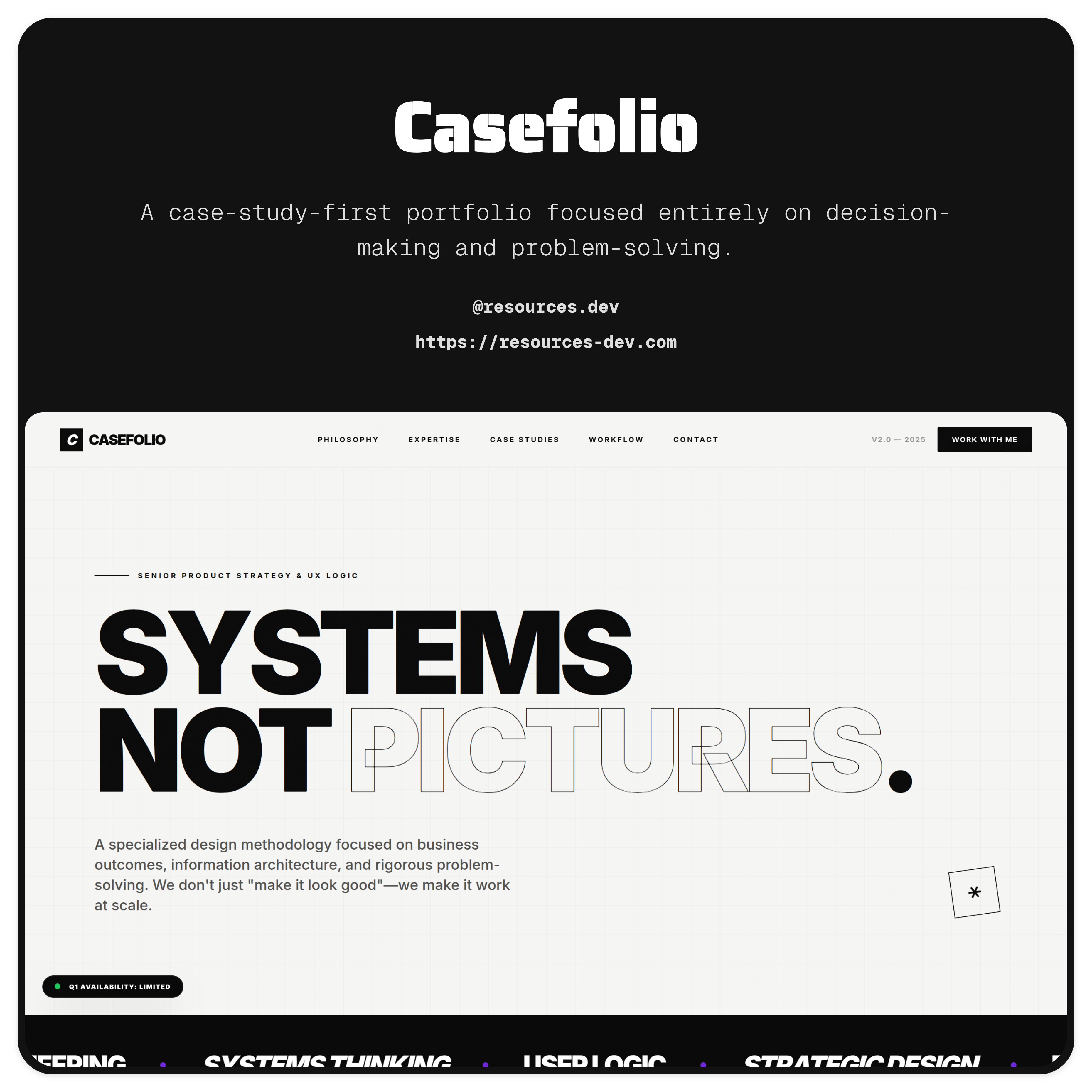 Casefolio Strategic Portfolio Website Template