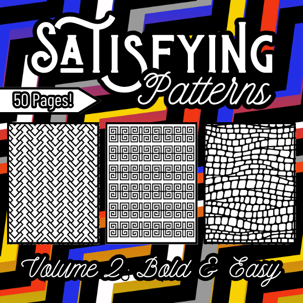 Satisfying Patterns Vol. 2 - Coloring Book - FREE PRINTABLE!