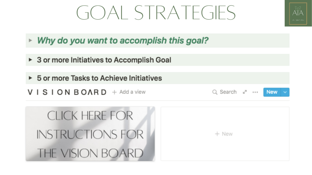 Notion Goal Setting And Execution Strategy Template